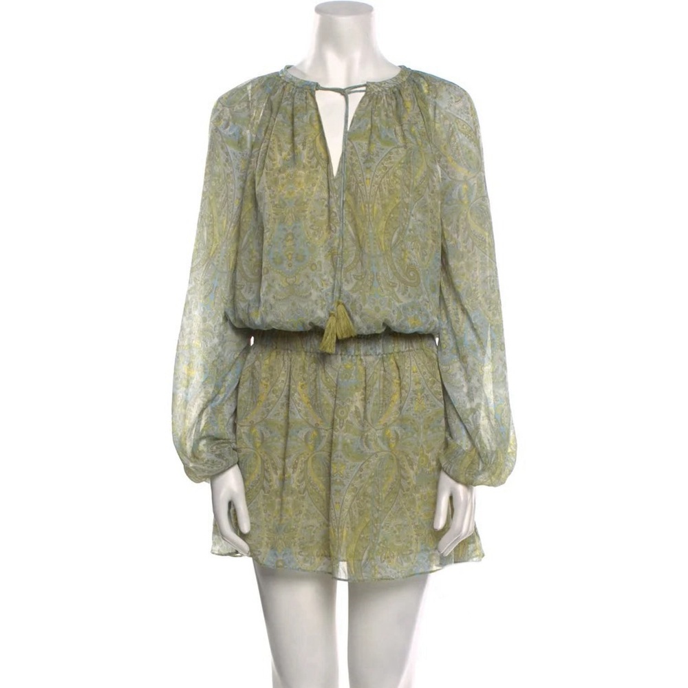 Lightweight and Lovely: Paisley Long Sleeve Mini Dress Size Large